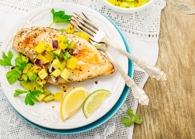 Zesty Lime Grilled Chicken Paillard with Pineapple