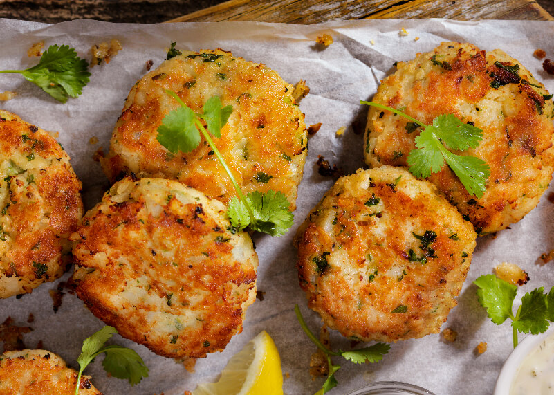 Baked Corn and Crab Cakes