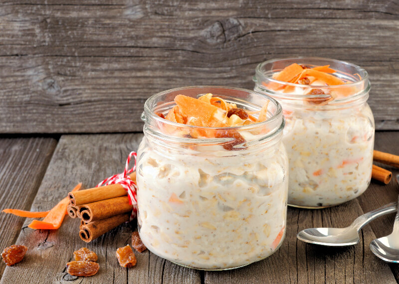 Quick Carrot Cake Protein Oatmeal