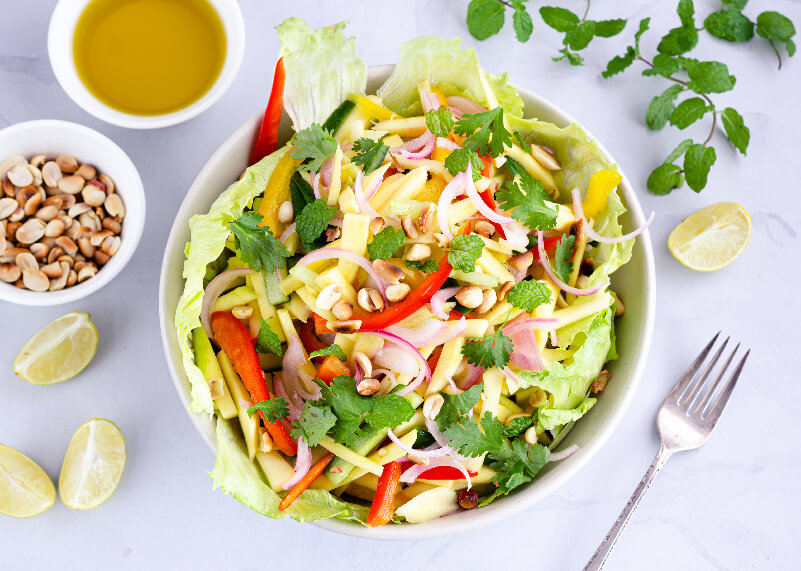 Thai Inspired Coconut and Peanut Chopped Salad